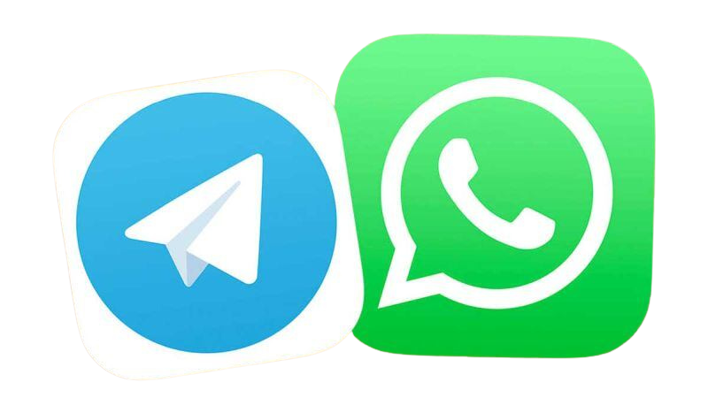 Iconos de Telegram y WhatsApp para la comunidad privada